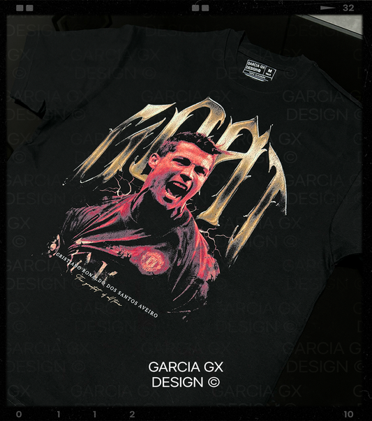 CR7 GOAT - Oversize manga corta.