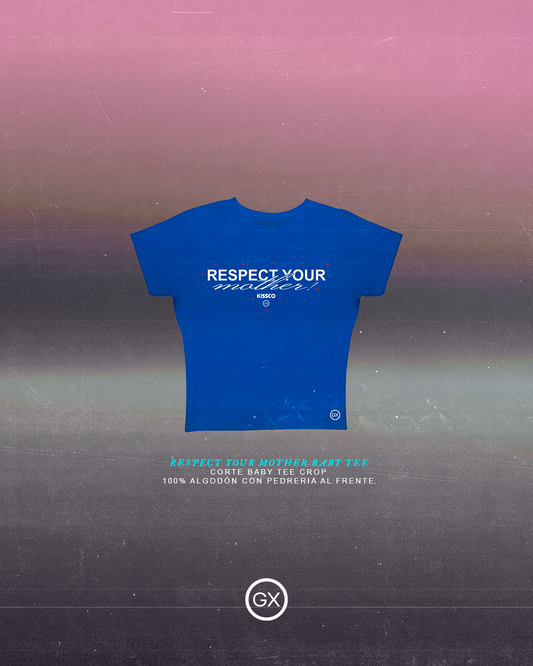RESPECT YOUR MOTHER - WHITE - BABY TEE