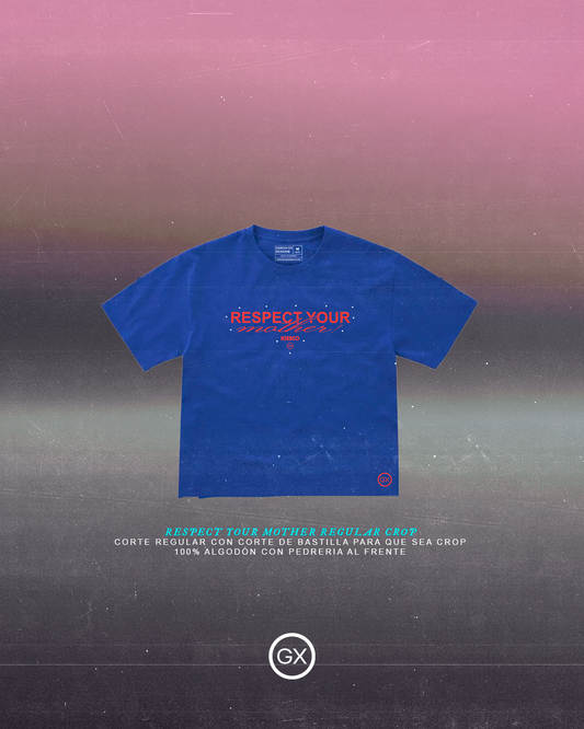 RESPECT YOUR MOTHER - RED - REGULAR CROP TEE