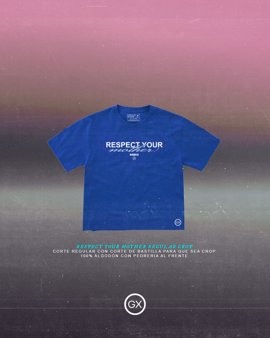 RESPECT YOUR MOTHER - WHITE - REGULAR CROP TEE