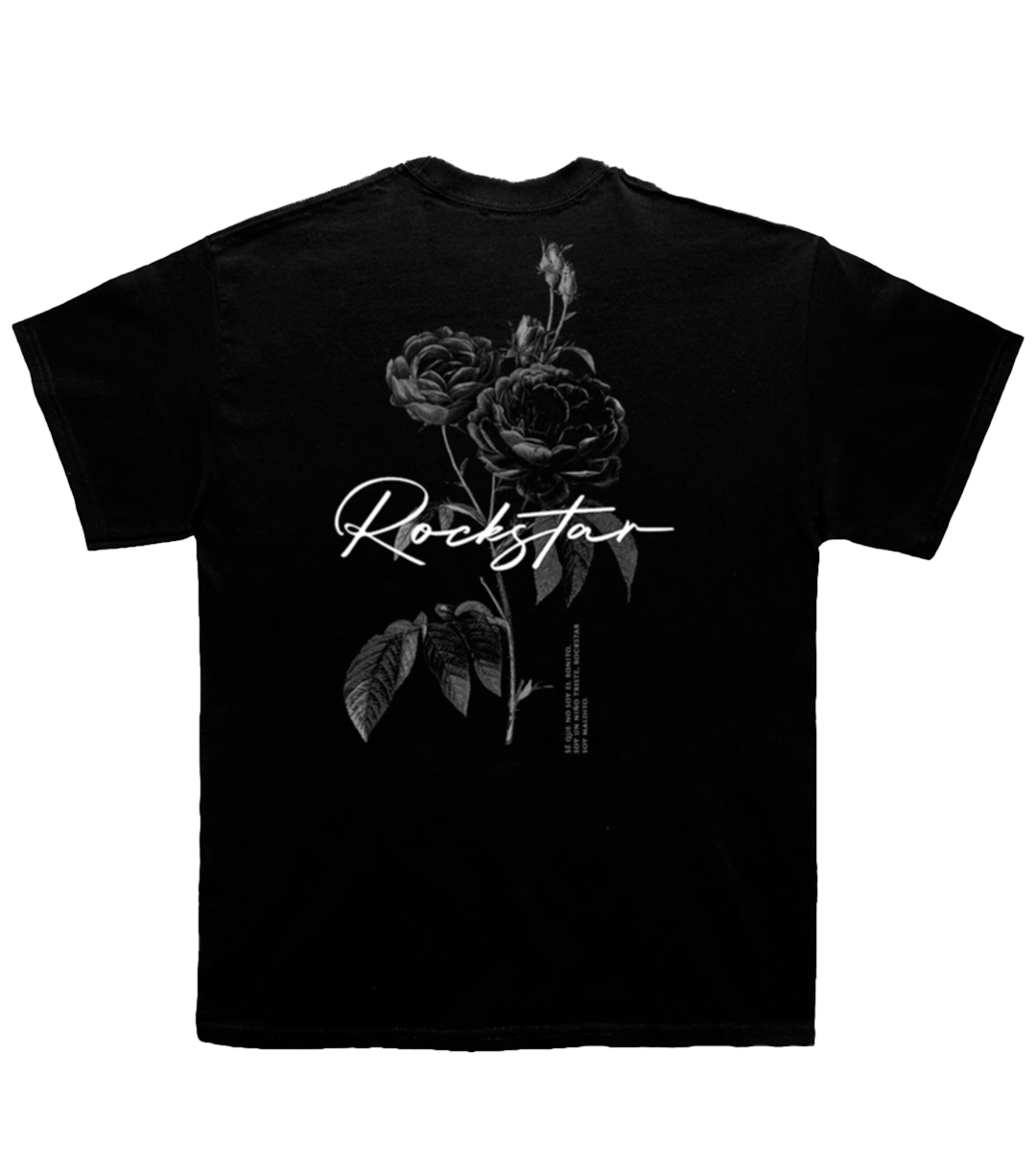 ROCKSTAR BLACK CRYSTALS T SHIRT